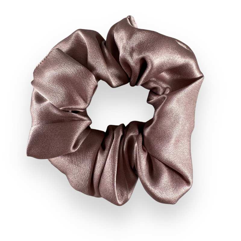 SILKE SCRUNCHIE STOR - ROSÉ GULD