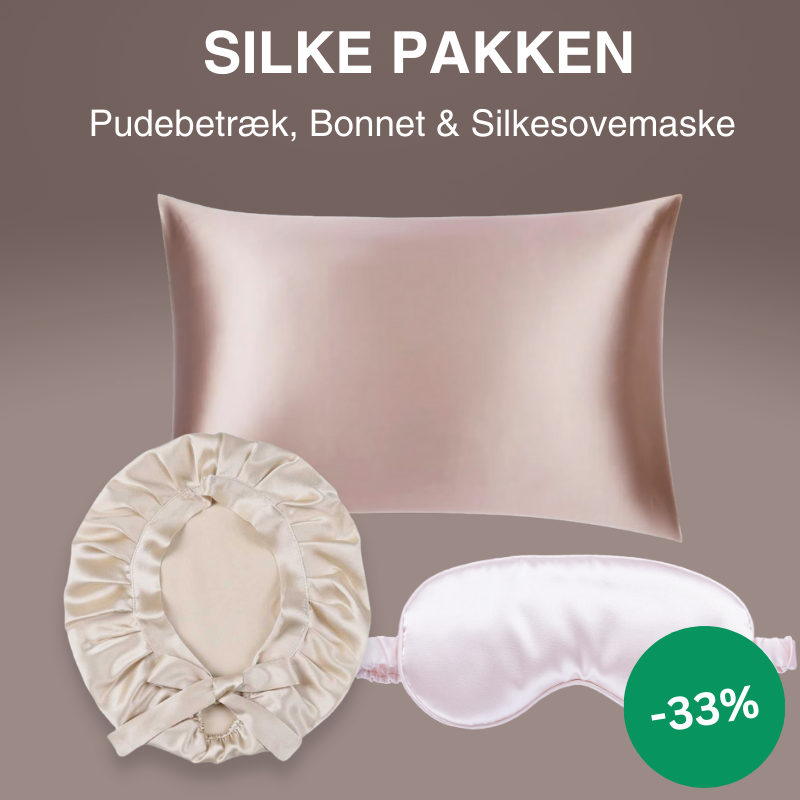 SILKEPAKET | Pudebeträck, Bonnet & Sovemask