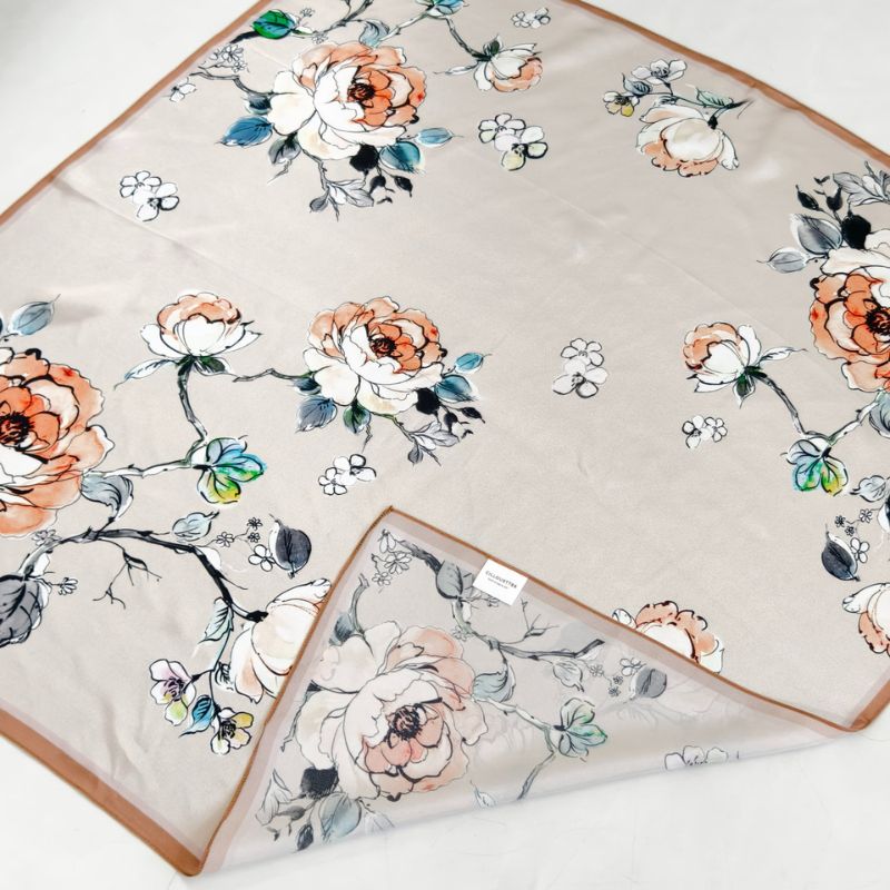 Silkesjal | Blommor | 90 CM