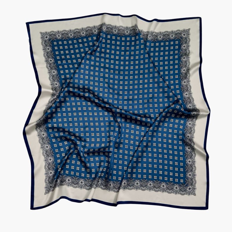Sidenäsduk | Marinblå | 90 CM