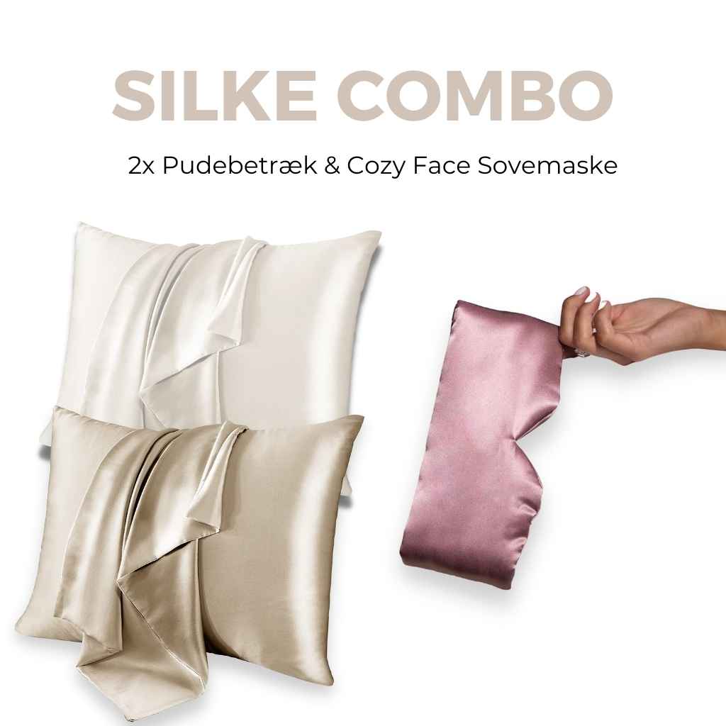 SILKE COMBO | 2x Kuddöverdrag & Cozy Face Silke Ögonmask