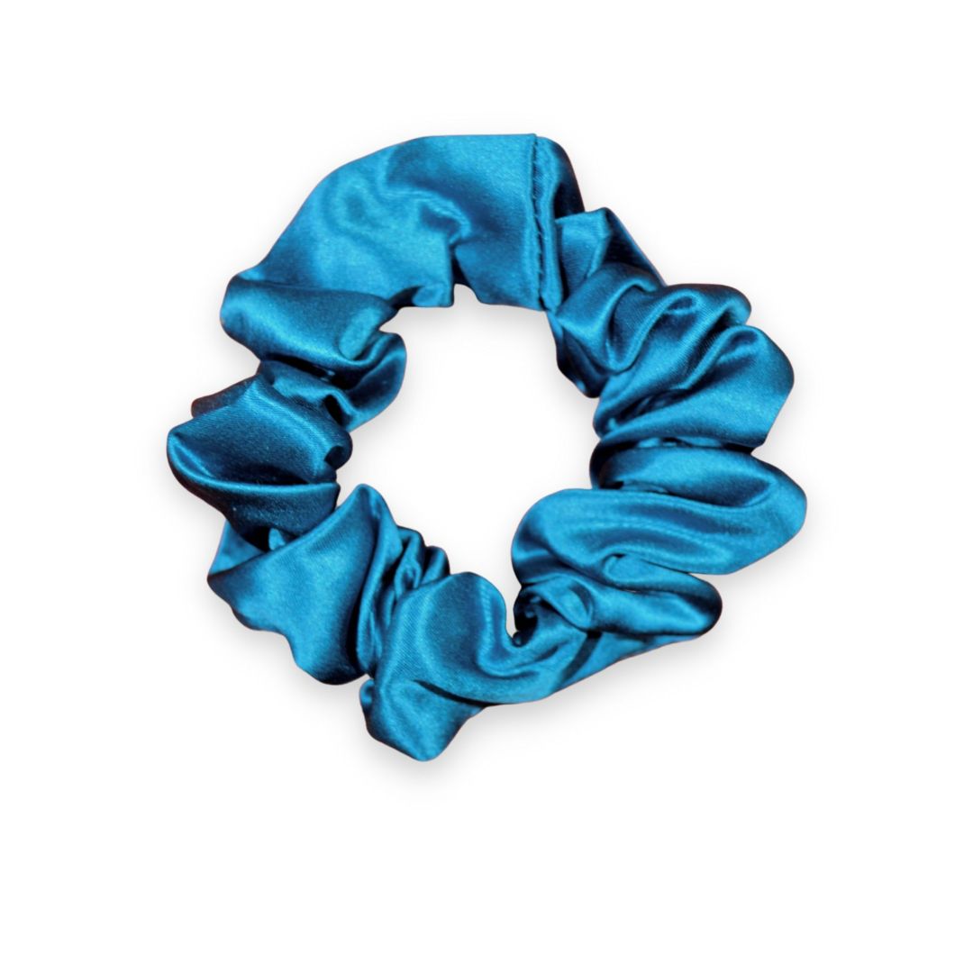 SILKE SCRUNCHIE ORIGINAL - SKINANDE BLÅ