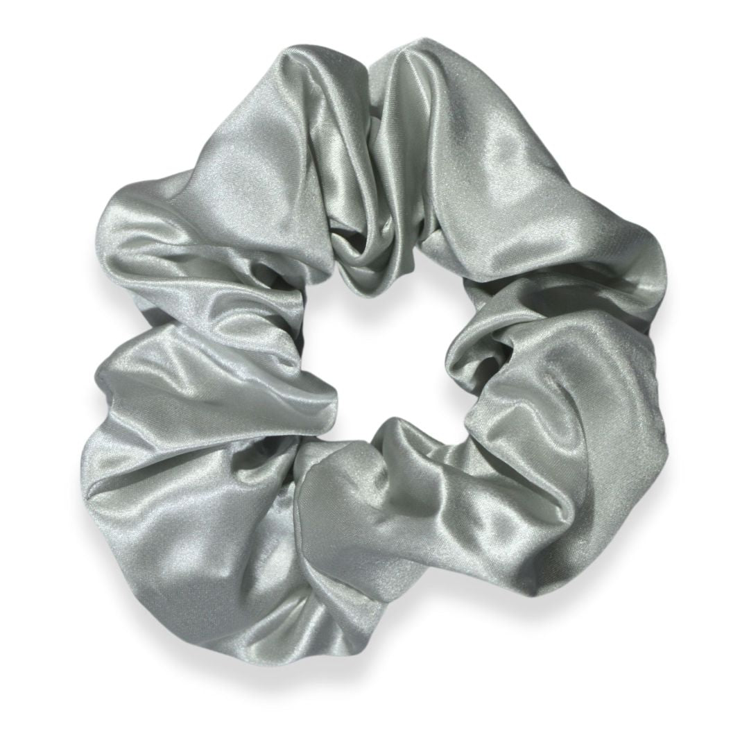 SILKE SCRUNCHIE STOR - SILVER