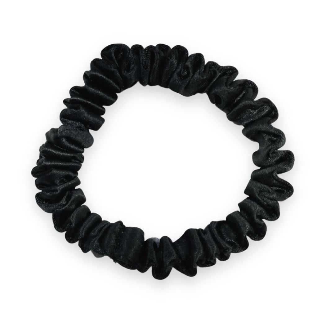 SILKE SCRUNCHIE MINI (3-pack) - SVART