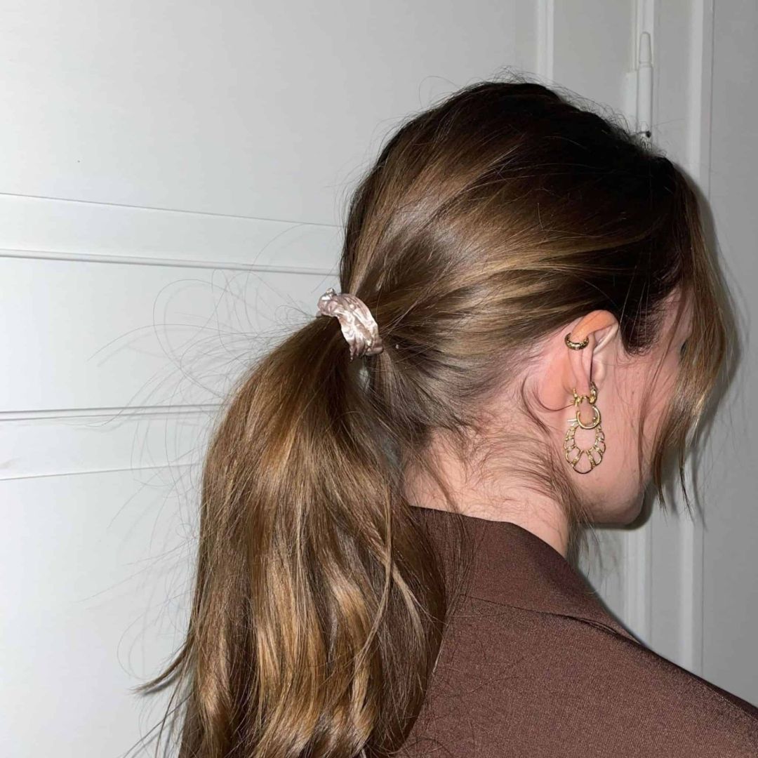 SILKE SCRUNCHIE MINI (3-pack) - ROSÉ GULD