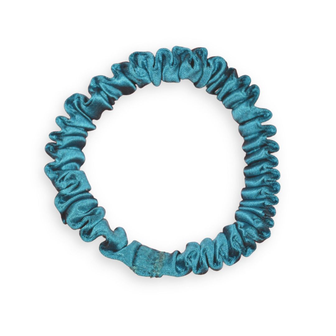 SILKE SCRUNCHIE MINI (3-pack) - SKINANDE BLÅ