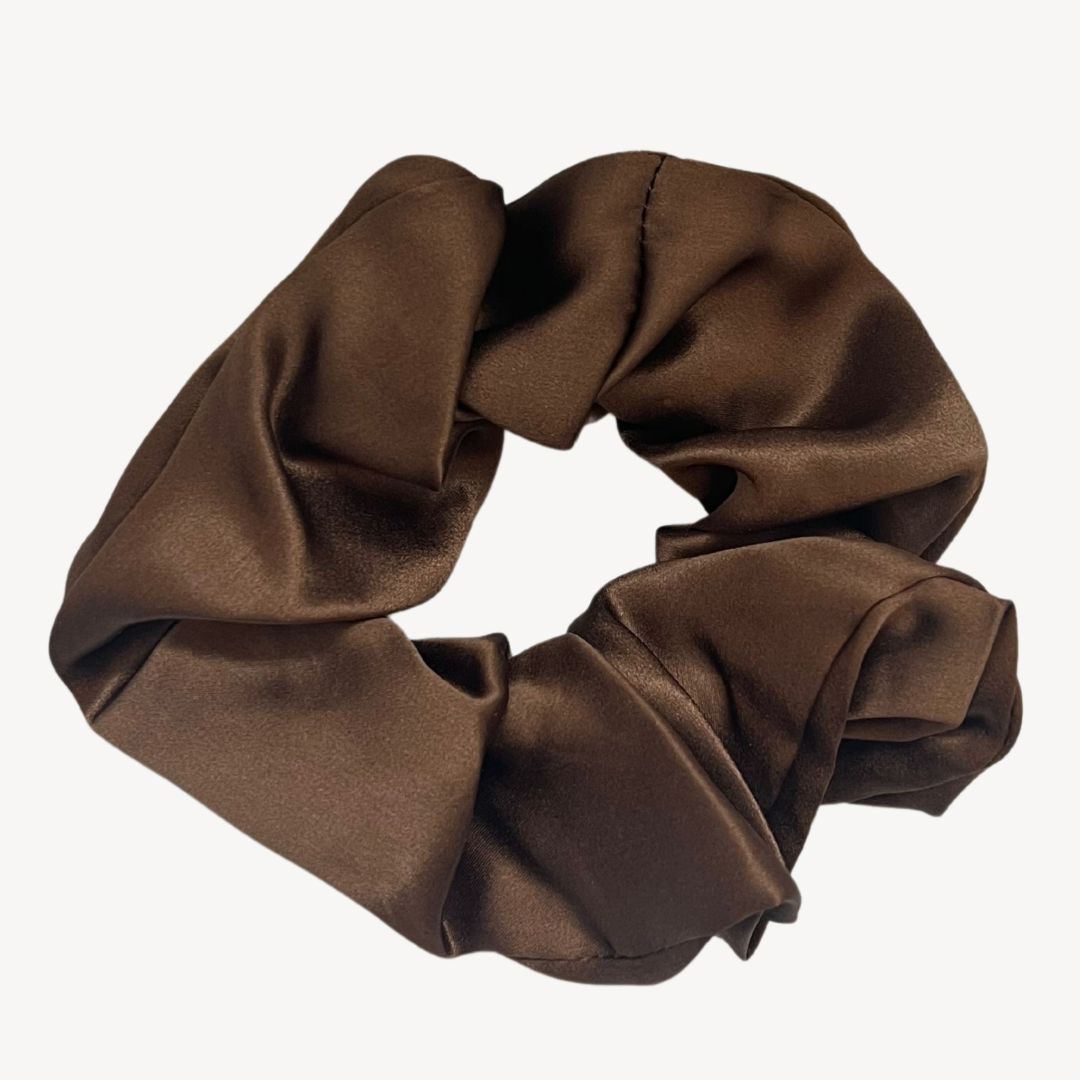 Silke Scrunchie - Brun stor
