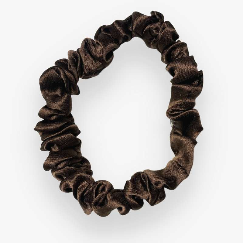 SILKE SCRUNCHIE SMAL - CHOKLAD